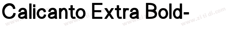 Calicanto Extra Bold字体转换